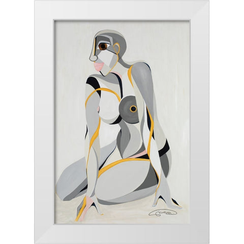 Andrum White Modern Wood Framed Art Print by Florea, Simona