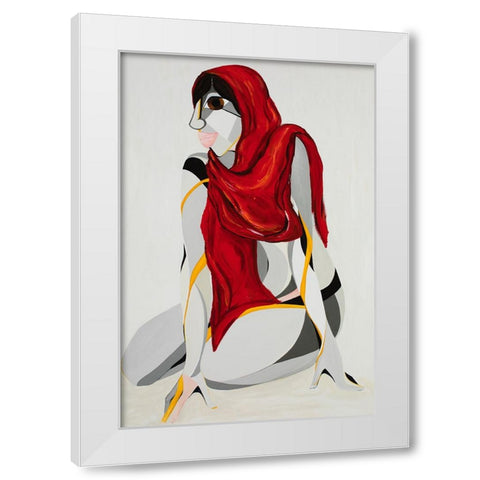 Malala Yousafzai White Modern Wood Framed Art Print by Florea, Simona