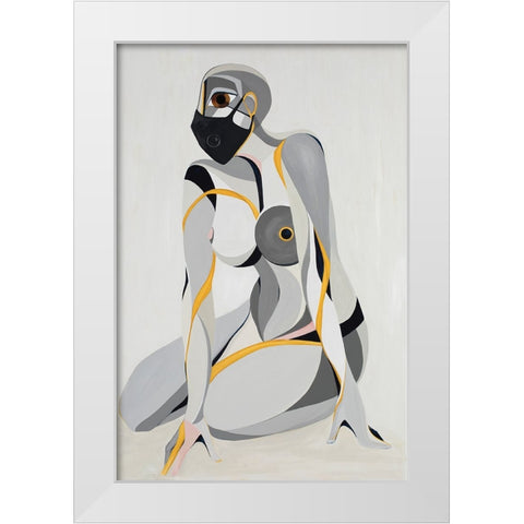 Breathing Space White Modern Wood Framed Art Print by Florea, Simona