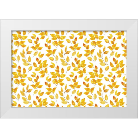 Curvy leaves White Modern Wood Framed Art Print by Laiz Blursbyai, Rosana