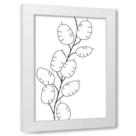 Lunaria White Modern Wood Framed Art Print by Laiz Blursbyai, Rosana