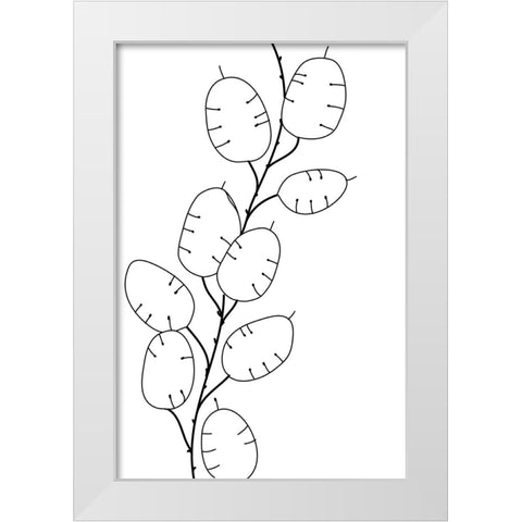 Lunaria White Modern Wood Framed Art Print by Laiz Blursbyai, Rosana