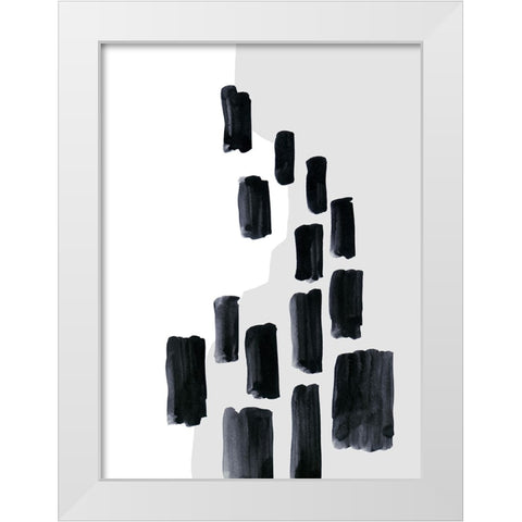 Baigh II White Modern Wood Framed Art Print by Laiz Blursbyai, Rosana