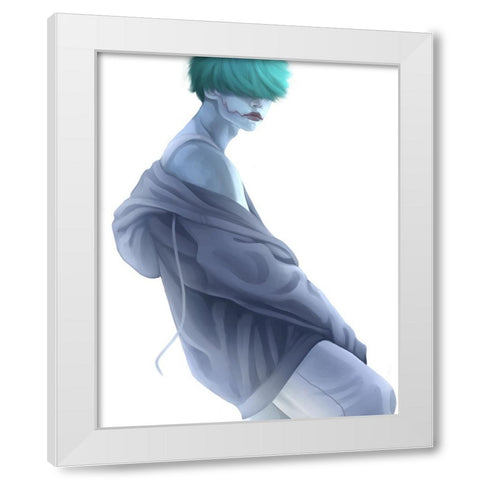 Rajiv White Modern Wood Framed Art Print by Griesel, Jolene