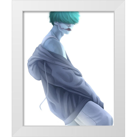 Rajiv White Modern Wood Framed Art Print by Griesel, Jolene