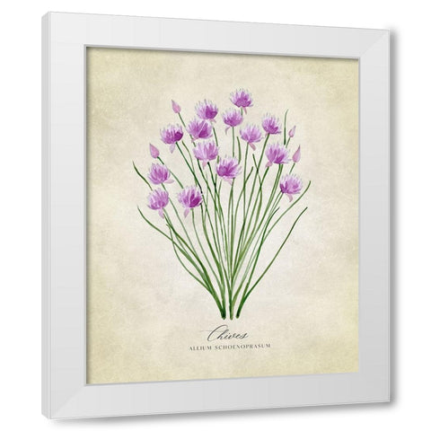 Chives vintage White Modern Wood Framed Art Print by Laiz Blursbyai, Rosana