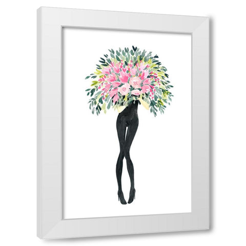 Miss bouquet I White Modern Wood Framed Art Print by Laiz Blursbyai, Rosana