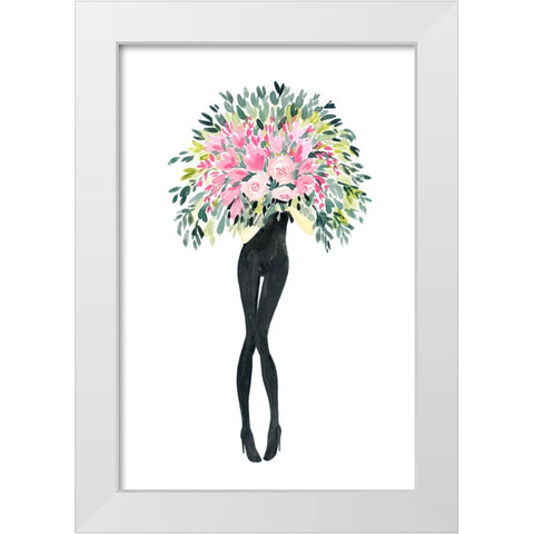 Miss bouquet I White Modern Wood Framed Art Print by Laiz Blursbyai, Rosana