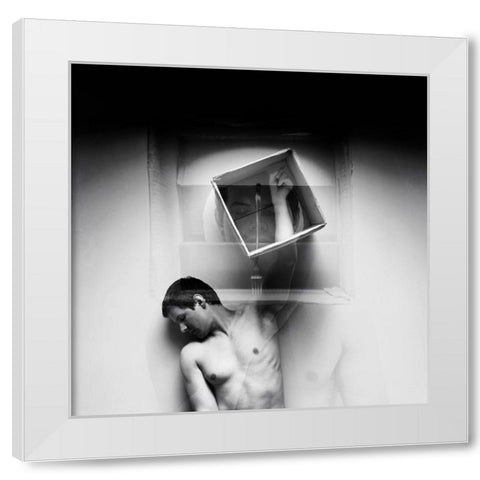 Untitled White Modern Wood Framed Art Print by Vasiliev-Apostol, Yaroslav