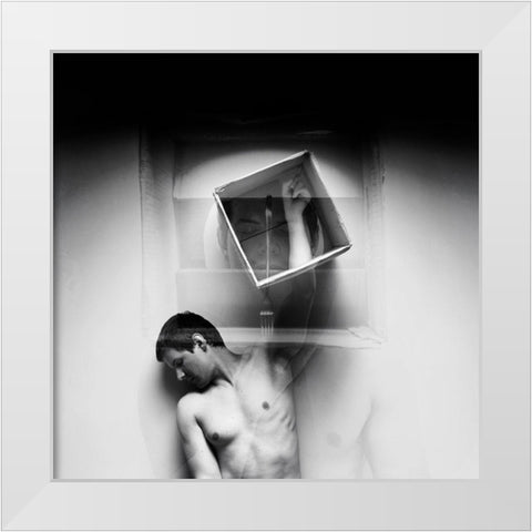 Untitled White Modern Wood Framed Art Print by Vasiliev-Apostol, Yaroslav