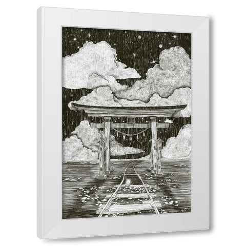 Journey UNkn_own White Modern Wood Framed Art Print by Joseph, Mary