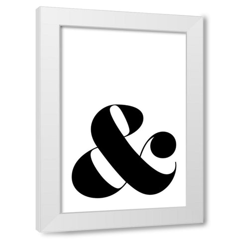 Scandi ampersand White Modern Wood Framed Art Print by Laiz Blursbyai, Rosana