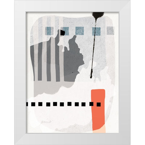 Map Theme White Modern Wood Framed Art Print by Demir, Aylin