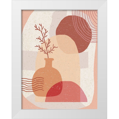 Boho Plant a Pot White Modern Wood Framed Art Print by Demir, Aylin