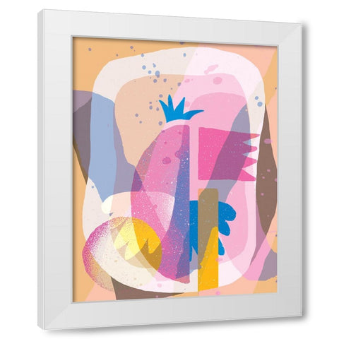 Birds Eye White Modern Wood Framed Art Print by Demir, Aylin