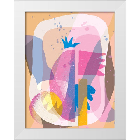 Birds Eye White Modern Wood Framed Art Print by Demir, Aylin