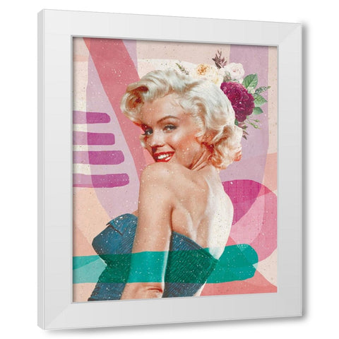 Marilyn is Back White Modern Wood Framed Art Print by Demir, Aylin