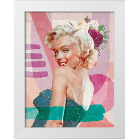 Marilyn is Back White Modern Wood Framed Art Print by Demir, Aylin