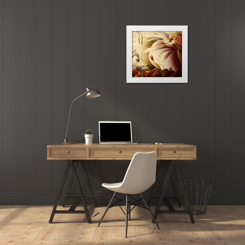 Mother Nature White Modern Wood Framed Art Print by Mukherjee, Dhananjoy