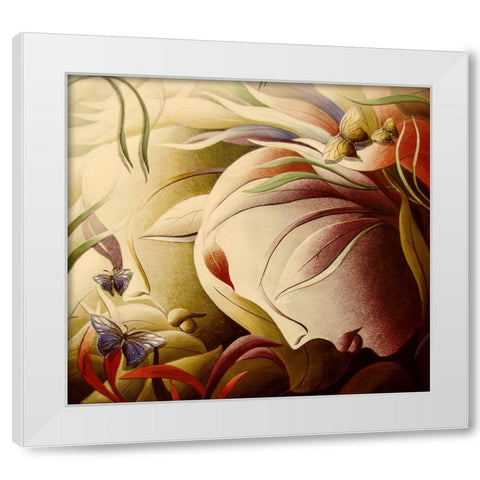 Mother Nature White Modern Wood Framed Art Print by Mukherjee, Dhananjoy