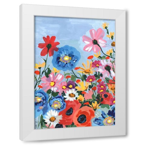 Meadow In June White Modern Wood Framed Art Print by Zwara, Ania