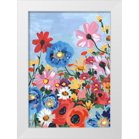 Meadow In June White Modern Wood Framed Art Print by Zwara, Ania