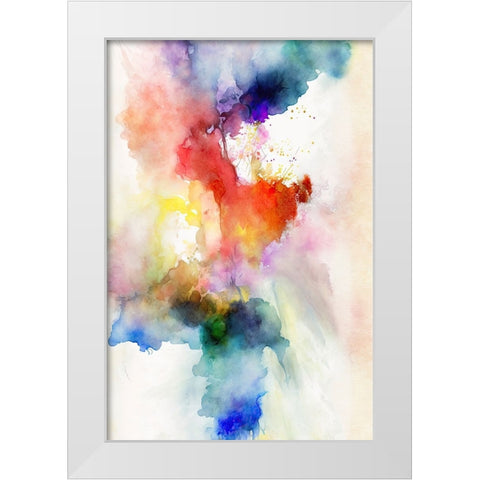 Smoking Glass White Modern Wood Framed Art Print by Mauro