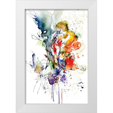 Abstract shape White Modern Wood Framed Art Print by Mauro