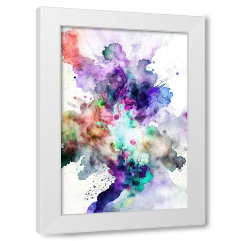 Chromatic Symphony White Modern Wood Framed Art Print by Mauro