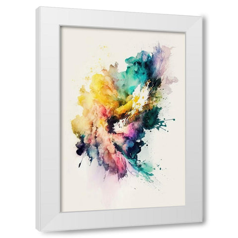 Exploding Cloud White Modern Wood Framed Art Print by Mauro