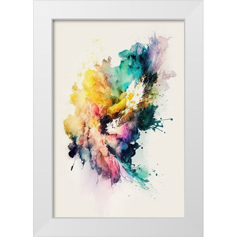 Exploding Cloud White Modern Wood Framed Art Print by Mauro