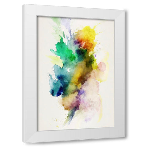 Smoke Drifts White Modern Wood Framed Art Print by Mauro