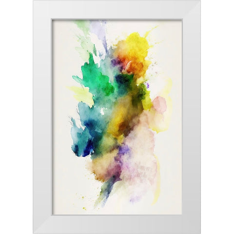 Smoke Drifts White Modern Wood Framed Art Print by Mauro