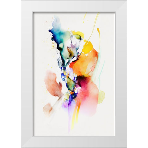 Right in the middle White Modern Wood Framed Art Print by Mauro