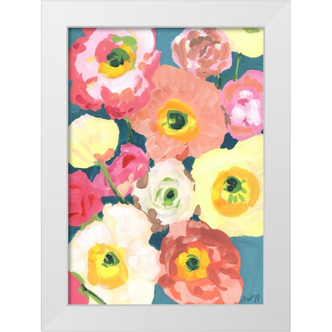 Icelandic Poppies White Modern Wood Framed Art Print by Zwara, Ania