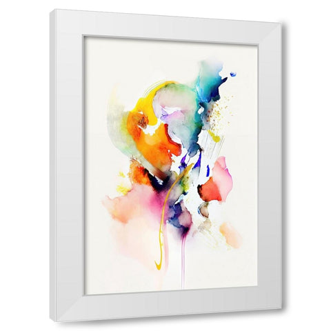 Sound of Color White Modern Wood Framed Art Print by Mauro