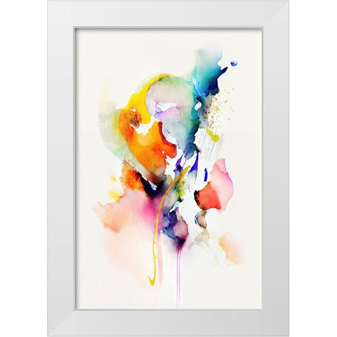 Sound of Color White Modern Wood Framed Art Print by Mauro