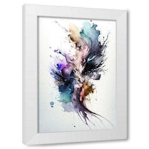 Chromatic Symphony White Modern Wood Framed Art Print by Mauro
