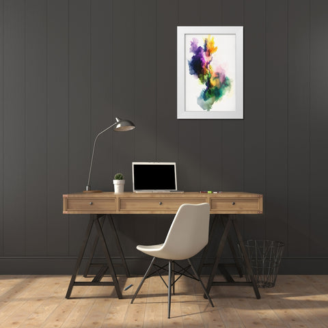 Vibrant Smoke White Modern Wood Framed Art Print by Mauro