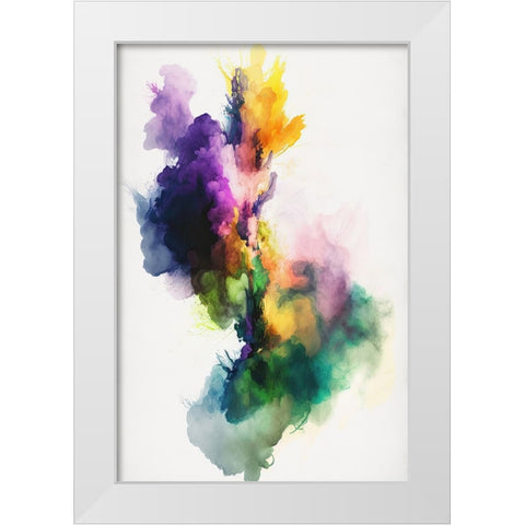 Vibrant Smoke White Modern Wood Framed Art Print by Mauro