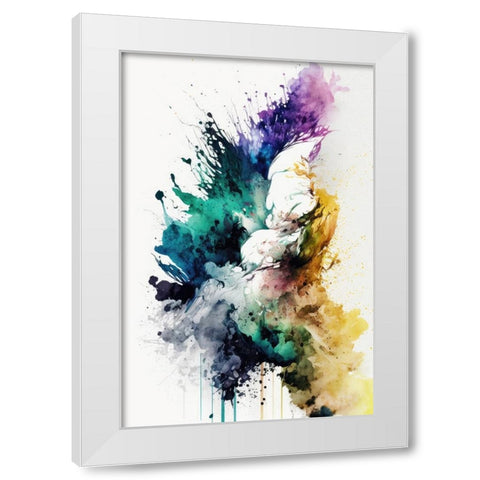 Radiant Mirage White Modern Wood Framed Art Print by Mauro