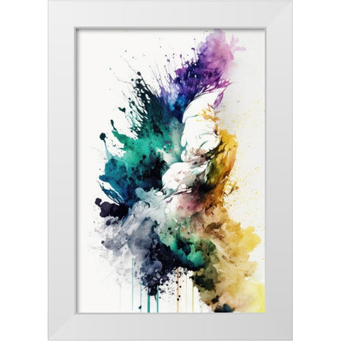 Radiant Mirage White Modern Wood Framed Art Print by Mauro
