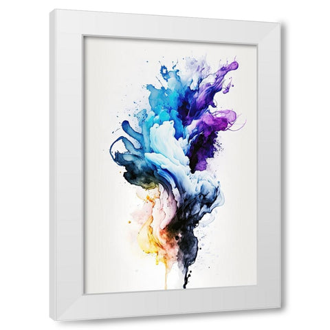Whispers of Smoke White Modern Wood Framed Art Print by Mauro