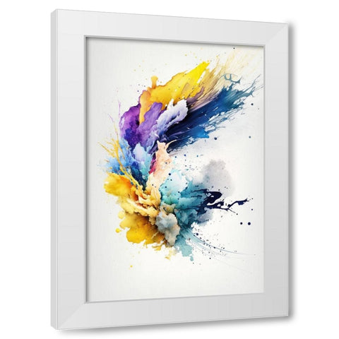 Mystic Fluidity White Modern Wood Framed Art Print by Mauro