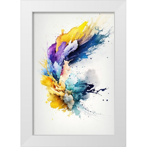 Mystic Fluidity White Modern Wood Framed Art Print by Mauro