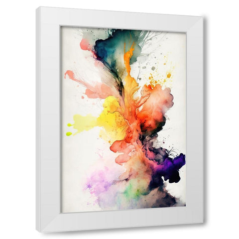 Mesmerizing Abstraction White Modern Wood Framed Art Print by Mauro