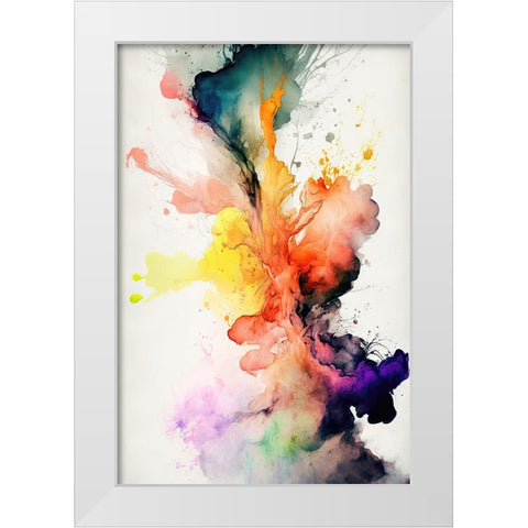 Mesmerizing Abstraction White Modern Wood Framed Art Print by Mauro