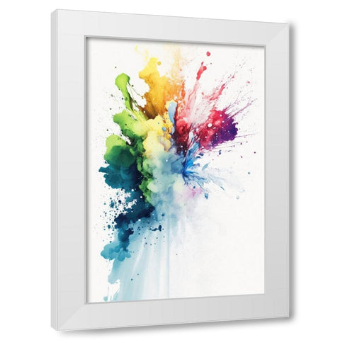 Bullet impact White Modern Wood Framed Art Print by Mauro