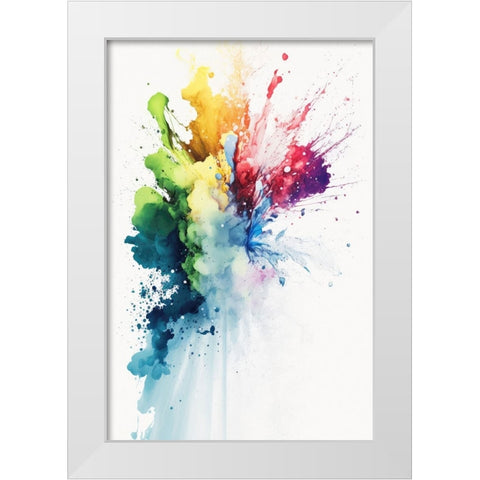 Bullet impact White Modern Wood Framed Art Print by Mauro