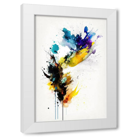 Amorphous Encounter White Modern Wood Framed Art Print by Mauro